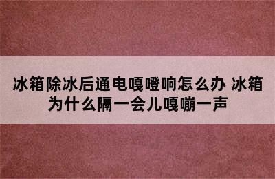 冰箱除冰后通电嘎噔响怎么办 冰箱为什么隔一会儿嘎嘣一声